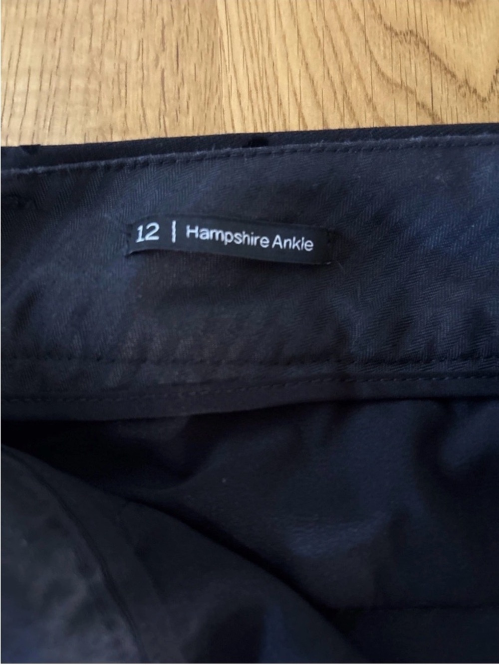 Talbots Hampshire Ankle Pants Size 12 Black Flocked Heart Print Career Preppy - Picture 3 of 14